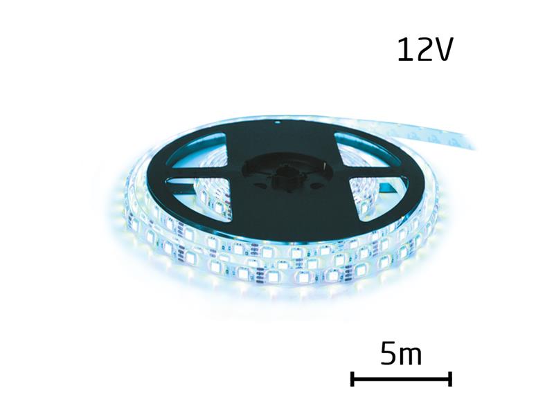 LED pásik 12V 3528 60LED/m IP65 max. 4.8W/m biela studena - ice blue (cievka 5m)