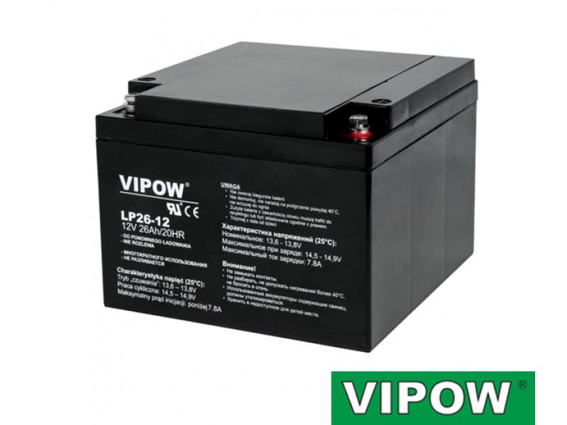 Batéria olovená 12V 26Ah VIPOW